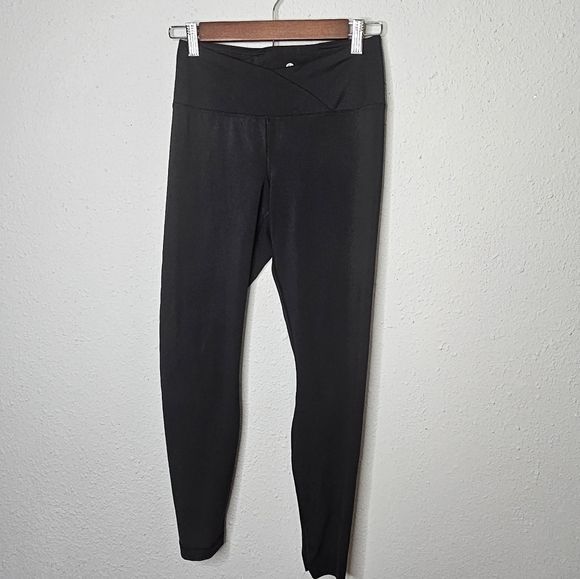 90 degrees by‎ reflex Leggings Womens Small Athletic Gymnastics Black Basic - Picture 1 of 8